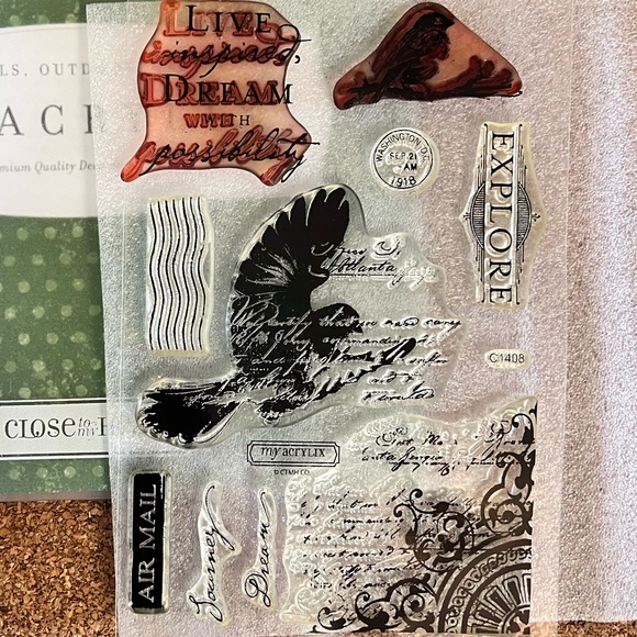 Buy 2, Get 1 FREE! CTMH Acrylic Stamp Set. Live Inspired C1408 - Picture 2 of 4